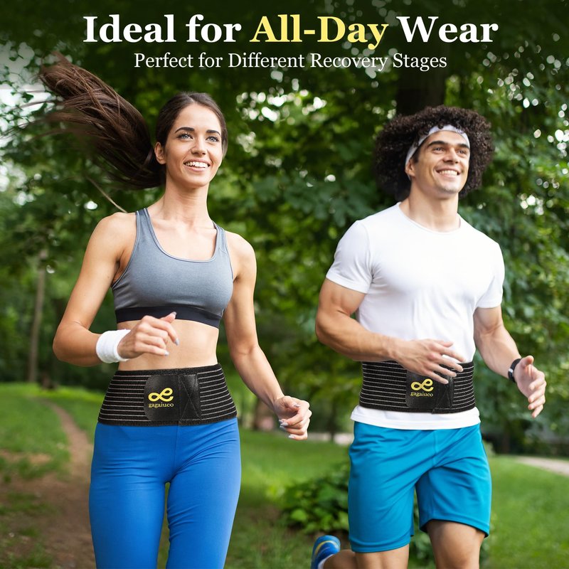 Umbilical Hernia Belt for Men & Women, Abdominal Binder Adjustable Truss Support with Compression Pads for Naval, Ventral, Incisional, Epigastric, Belly Button Hernias, Pre Post Surgery,Super Breathable-L