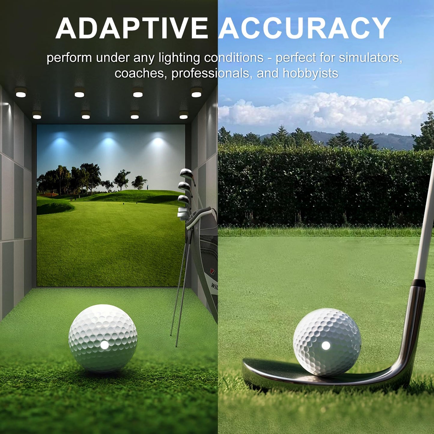 600 Dots 0.25" White Reflective Dot Stickers for Golf Club & Golf Ball, Weatherproof Golf Stickers with High-Reflective Glass Beads for Golf Launch Monitor & Golf Simulator & High-Speed Cameras