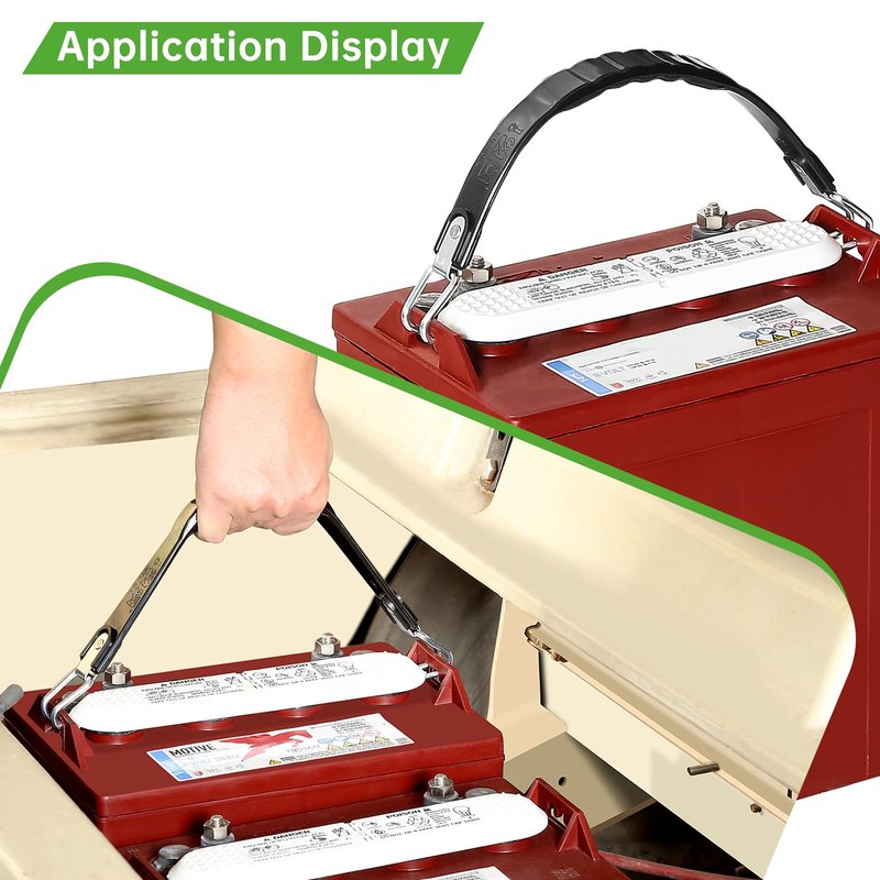 10L0L Universal Golf Cart Battery Carrier Lift Strap for Trojan Batteries, Battery Handle Lifting Removal Strap