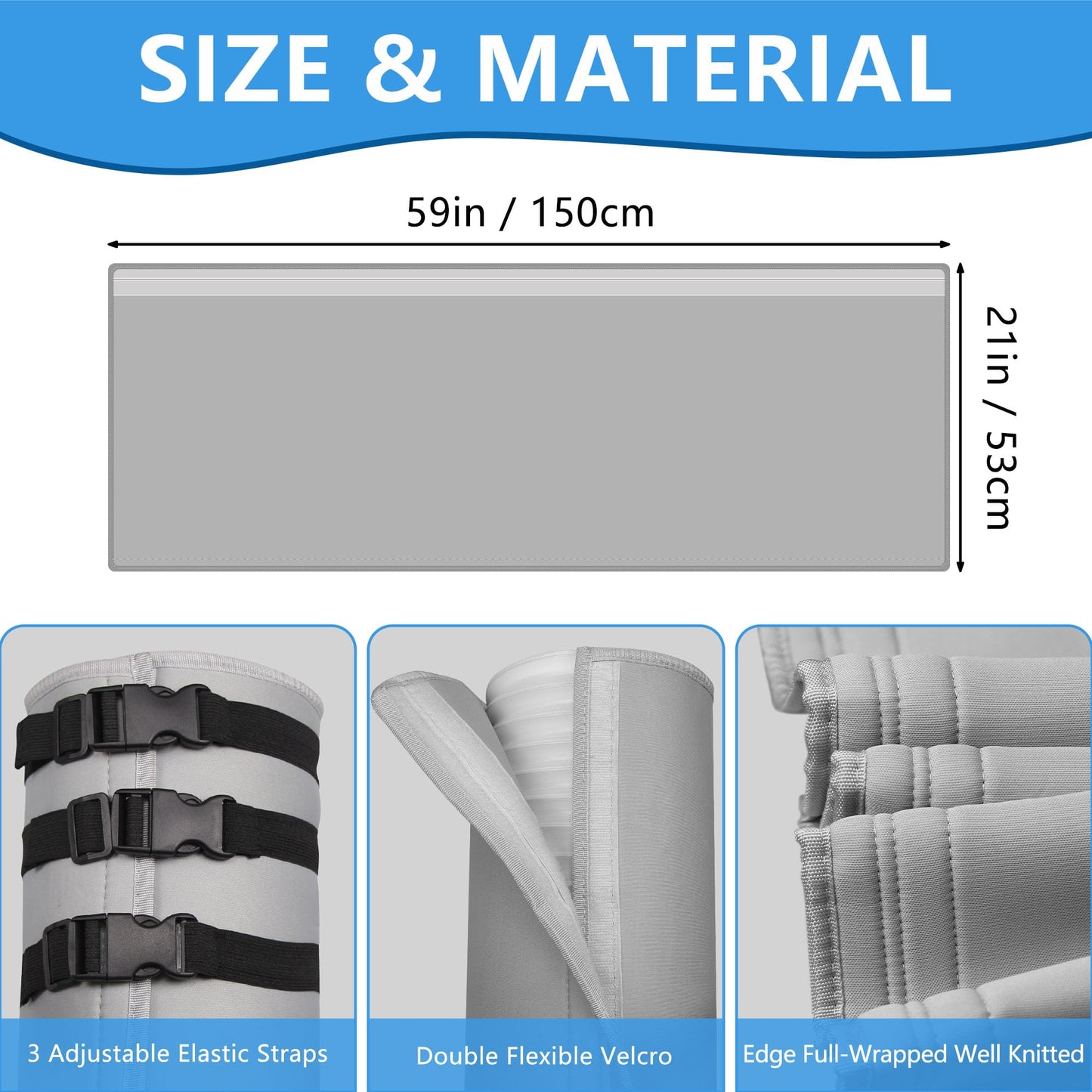 Portable Air Conditioner Hose Cover, Portable AC Hose Duct Vent Insulation Sleeve AC Hose Insulated Cover Wrap for 5" & 5.9" Diameter AC Exhaust Hoses Tube for Heat Reduction