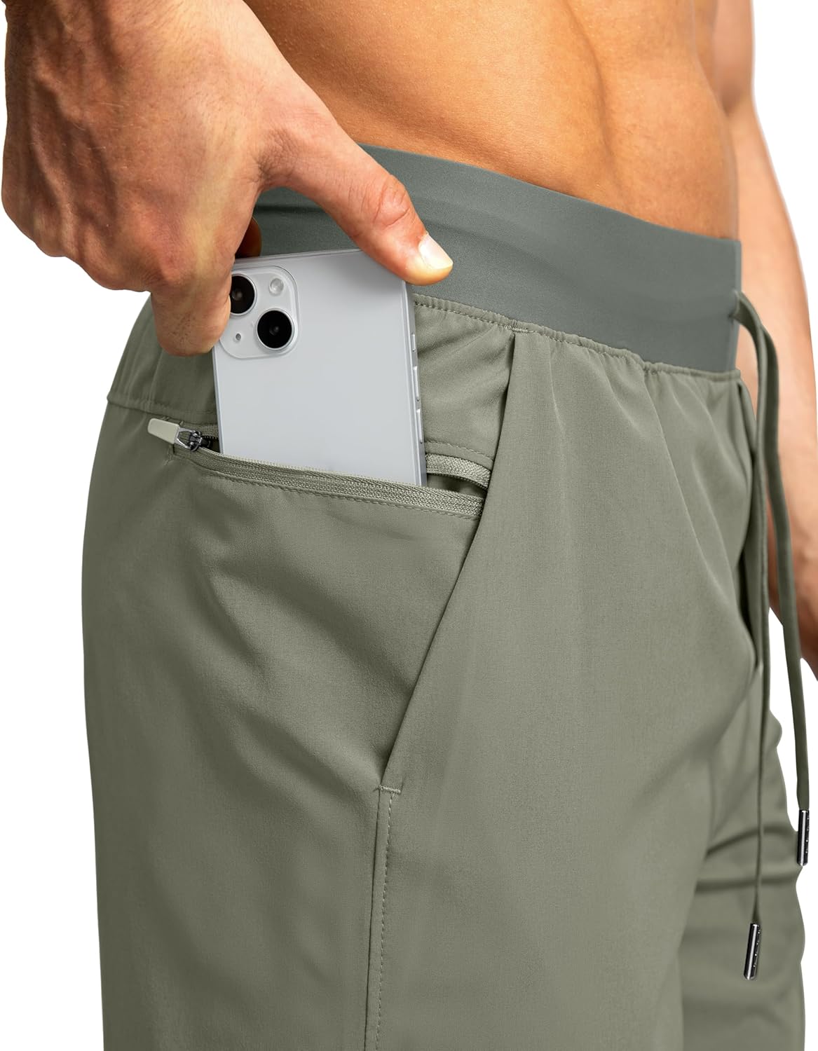Soothfeel Men's Running Shorts - Lightweight Quick-Dry Athletic Shorts with Zipper Pockets | Available in 9", 7", 5" Sizes