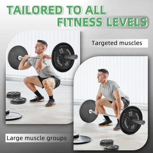 Fitvids Olympic Cast Iron 2-Inch Weight Plate for Strength Training & Weightlifting – Multiple Weights Available – 25LB (Pair) – Standard