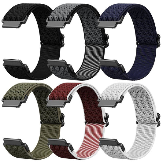 6-Pack Canvas Compatible with QONBINK K62 L70 TG38/Jacoosa K62 L70/ganopterygon L70 G128/BHNYBWUL Watch Band, Nylon Soft Breathable Quick Release Adjustable Wristband Replacement Strap Strap with Secure Closure