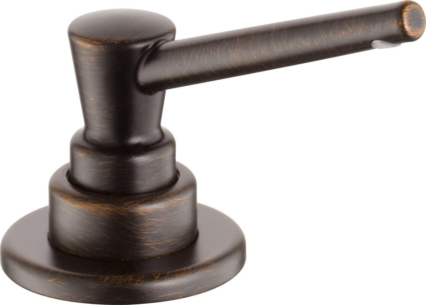 Delta Faucet Pump Soap/ Lotion Dispenser Oil Rubbed Bronze, Countertop Soap Dispenser, Top Fill Deck Mount Soap Dispenser, Venetian Bronze RP1001RB