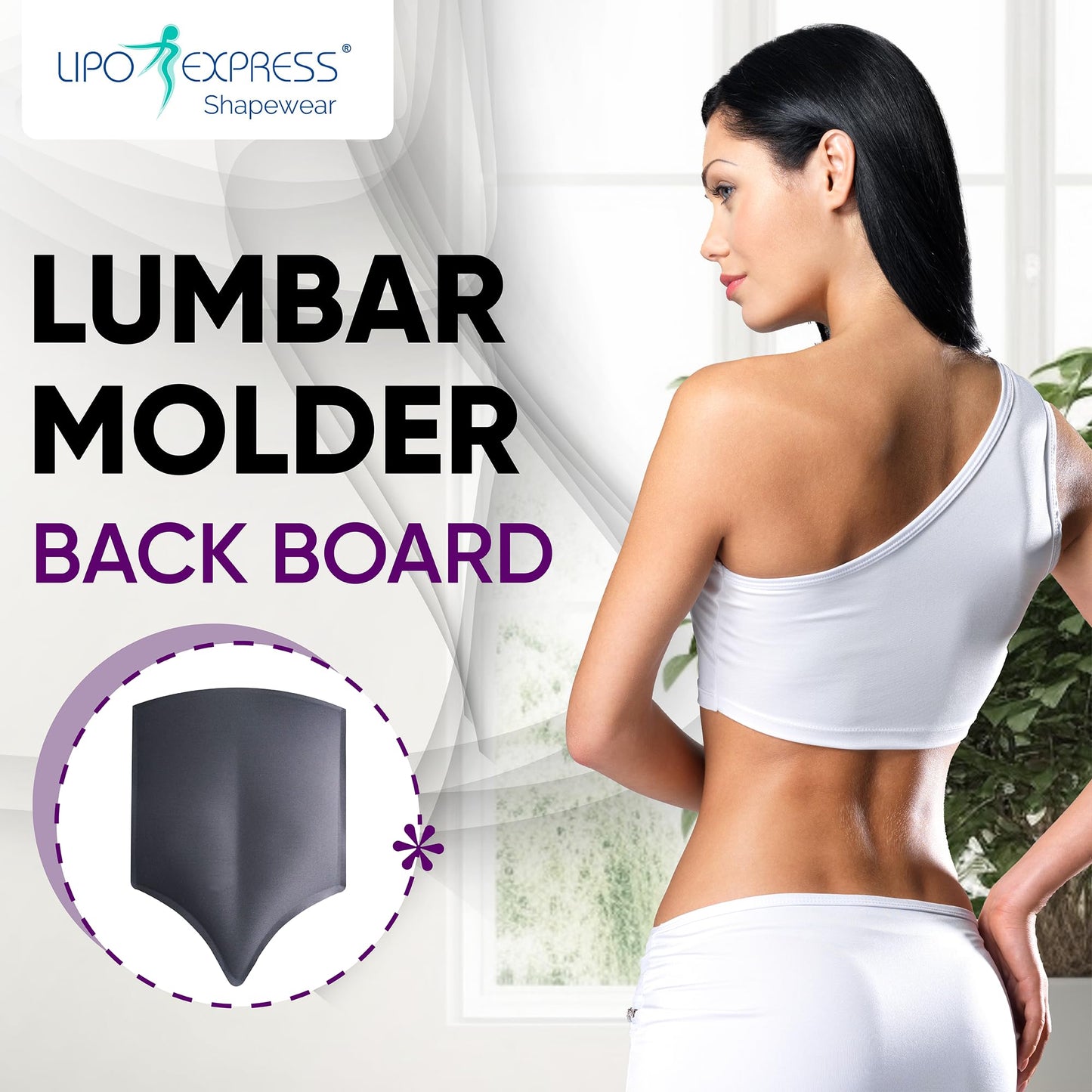 Lipo Express Lumbar Molder Back Board Liposuction BBL Post Surgery Supplies - Tabla Moldeadora de Espalda Post Cirugia