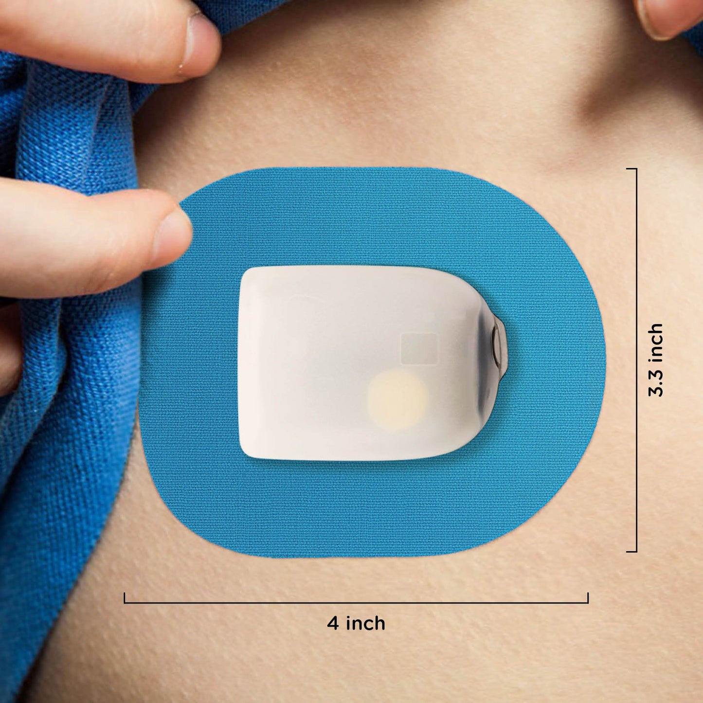 SIMPATCH Adhesive Patch for OmniPod - Pack of 25 - Multiple Colors Available (Blue)