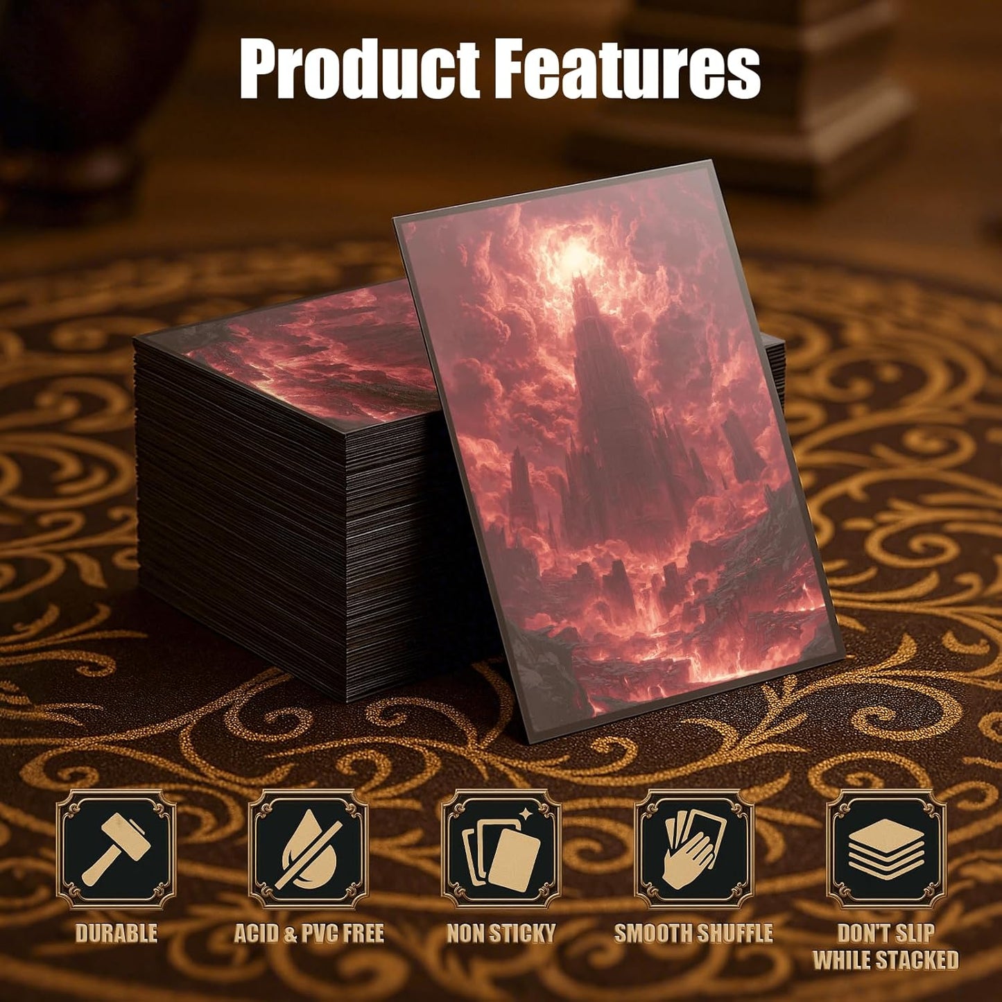 MTG Card Sleeves - Ultra Clear Front & Matte Finish Back | 100 Count Standard Size for Magic The Gathering