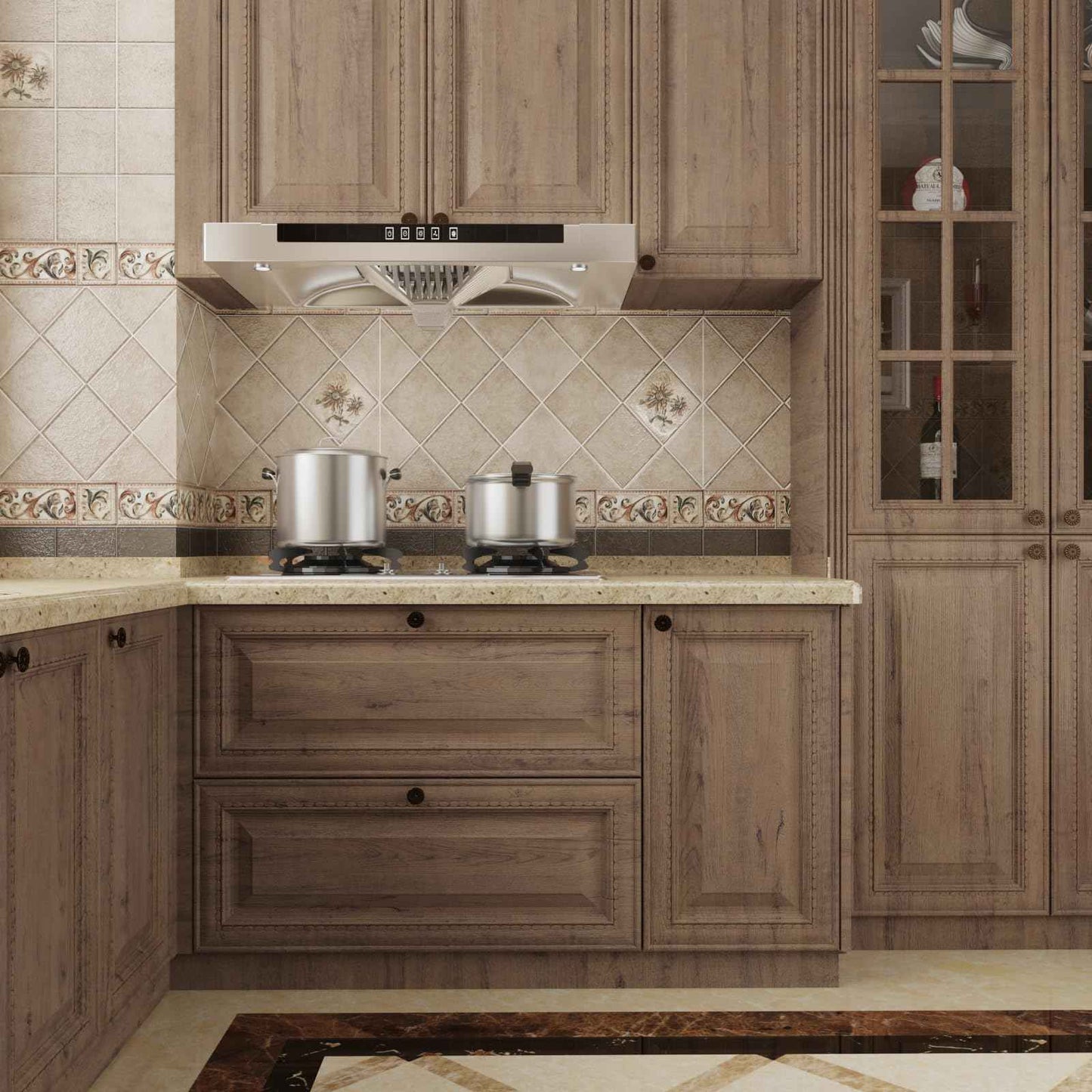 Aikesili 48''x197'' Large Wood Wallpaper Brown Wood Contact Paper Self Adhesive Wood Grain Contact Paper for Furniture Countertops Bubble Free Design Thick Removable Waterproof Top Vinyl Wrap