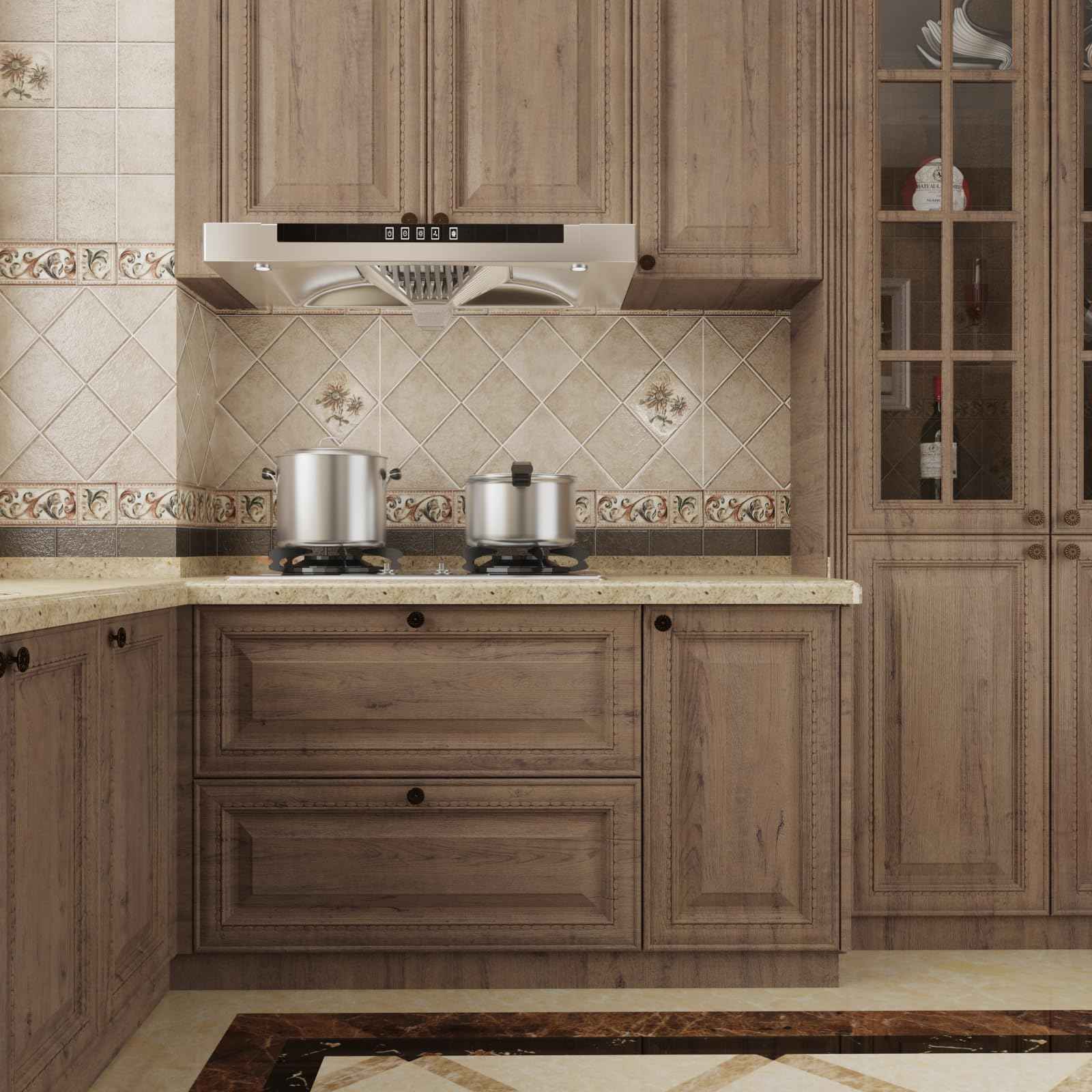 Aikesili 48''x197'' Large Wood Wallpaper Brown Wood Contact Paper Self Adhesive Wood Grain Contact Paper for Furniture Countertops Bubble Free Design Thick Removable Waterproof Top Vinyl Wrap