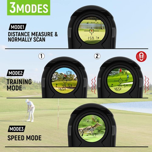 Lancergear Golf/Hunting Rangefinder 900Y Waterproof Hunting Range Finder 6.5X Magnification, Distance, Angle, Speed, Scan Multi Functional Rangefinder for Golfing, Hunting, Shooting and Hiking., Camo