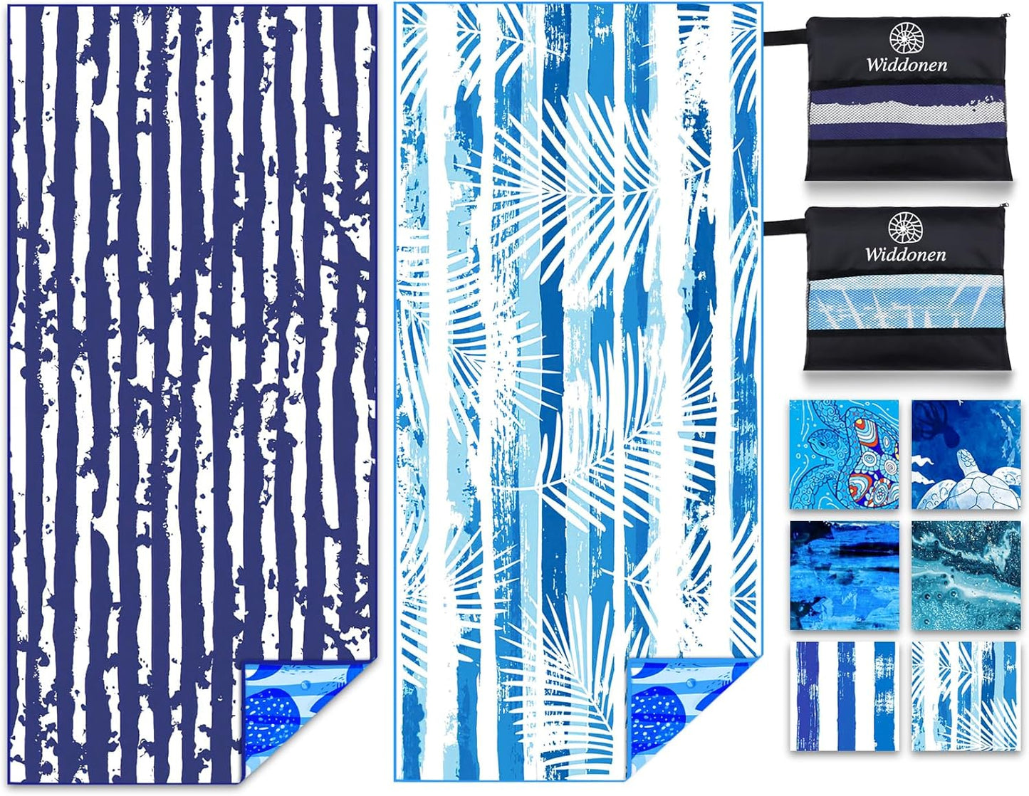 Skiennix Lightweight Microfiber Beach Towel - Quick Dry, Sand-Free, Extra Large 32"x71" for Travel & Pool