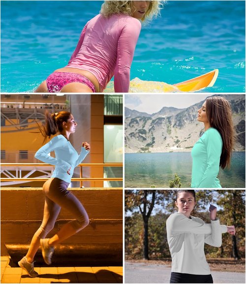 Kinglaman Rash Guard for Women - UPF 50+ Long Sleeve Swim Shirt for Sun Protection | Ideal for Workouts & Hiking