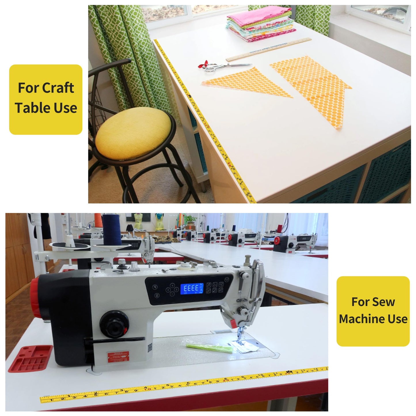 2Pcs Steel Self-Adhesive Measuring Tape, Imperial & Metric Tape Measure Sticker Ruler, Left to Right and Right to Left Stick on Tape Measure for Workbench, Woodworking, Saw & Drafting, 310cm/122Inch