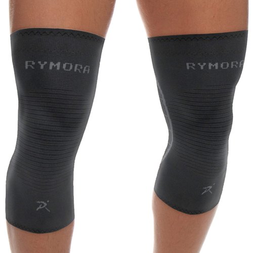 Knee Support Brace Compression Sleeves for Men and Women (Black) (Pair) (Medium) [M] - for Ligament Injury, Joint Pain Relief, Running, Arthritis, ACL, MCL, Sport