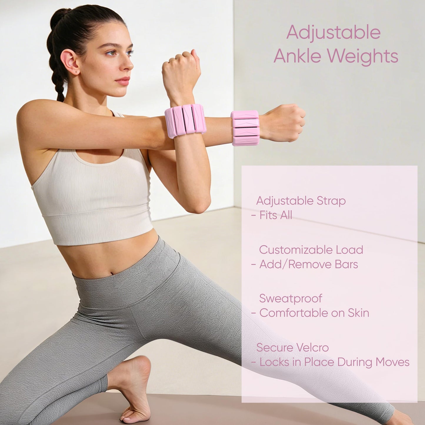 NANATI Pilates Kit 18PCS, Pilates Essentials Kit for Women Home Workouts, Pilates Equipment with 14.5" Pilates Ring and Ball,7 Resistance Bands,Ankle Weights,Sliders & Grip Socks for Beginners