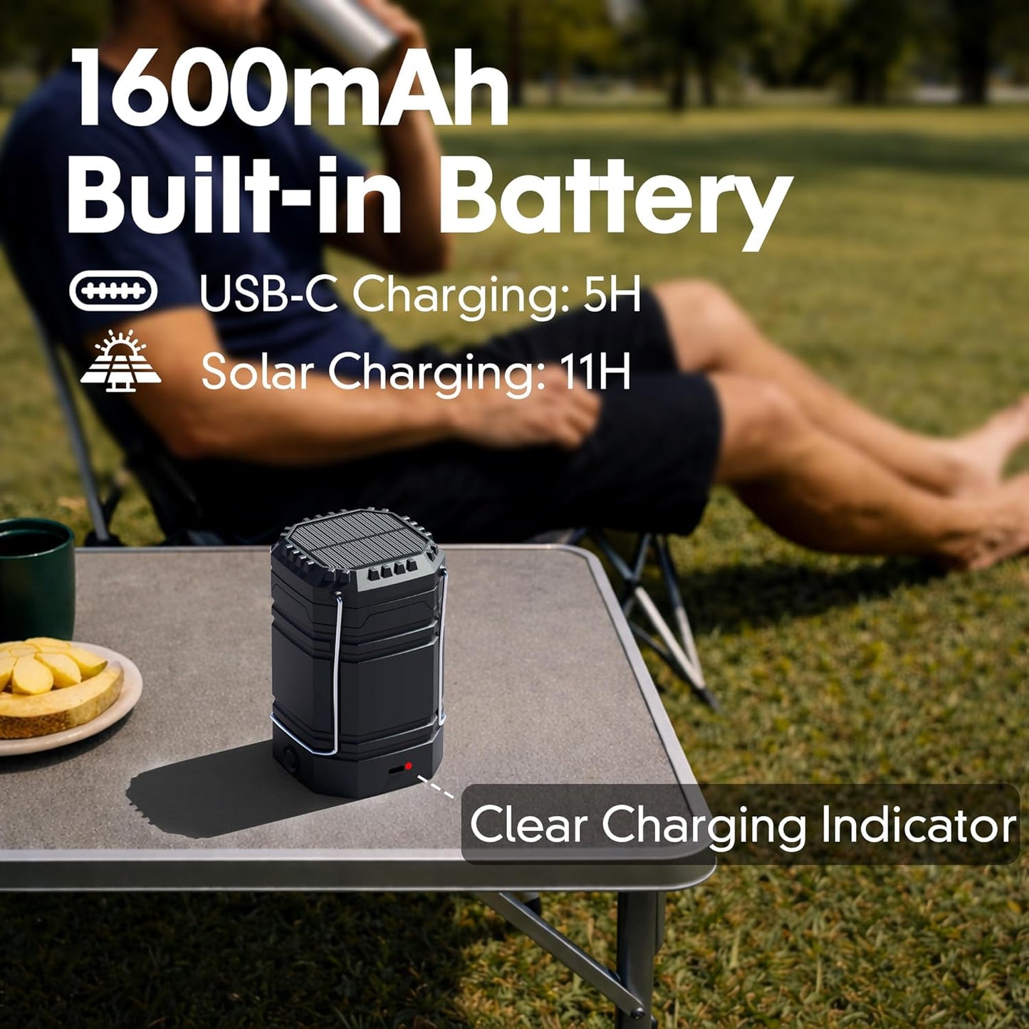 Skiennix Rechargeable Emergency Lanterns - USB-C & Solar Backup | 4 Pack, 1600mAh, 30H Runtime, Compact for Camping