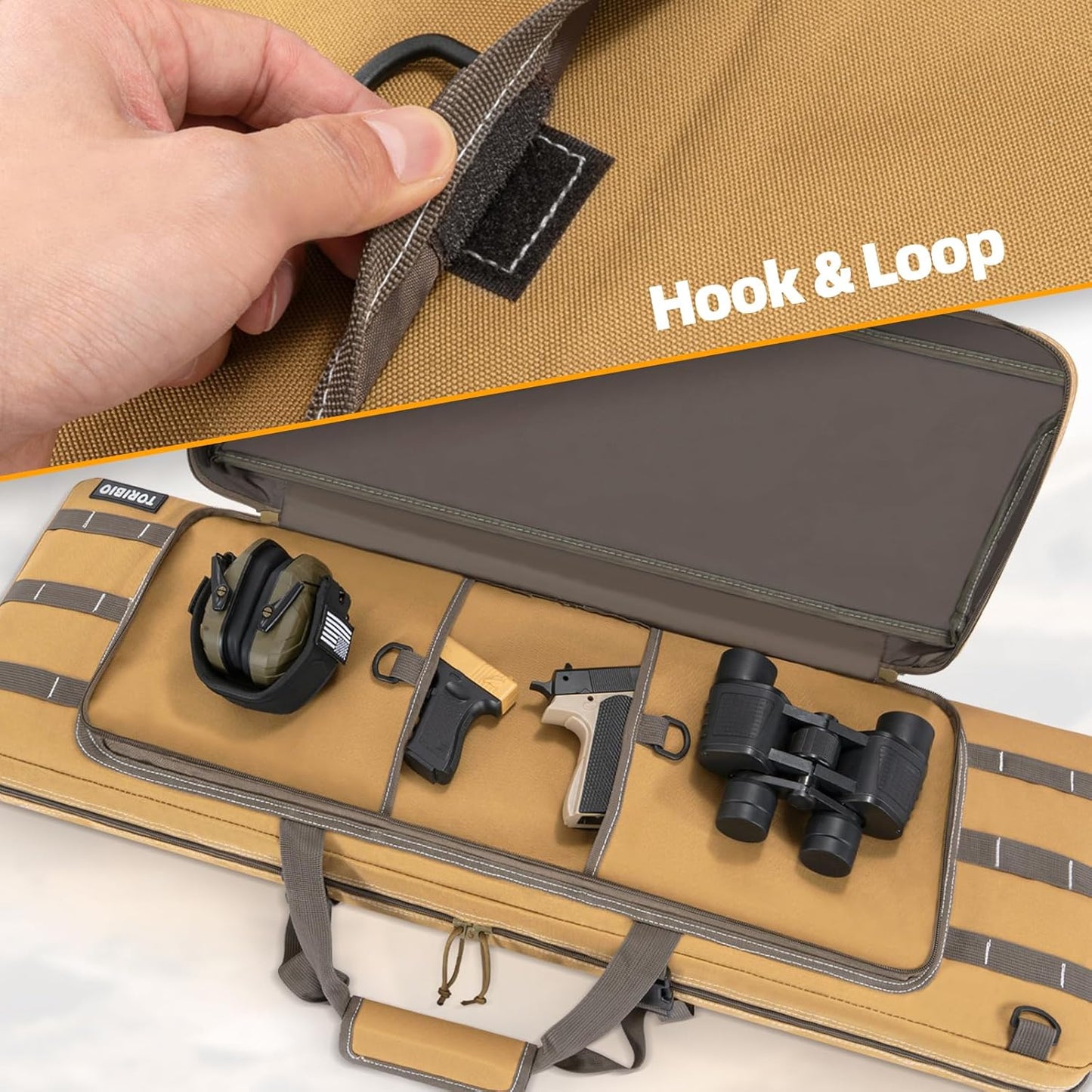 TORIBIO Double Rifle Case - Tactical Soft Bag for Firearm Storage & Transport | Fits 32" to 55" Rifles