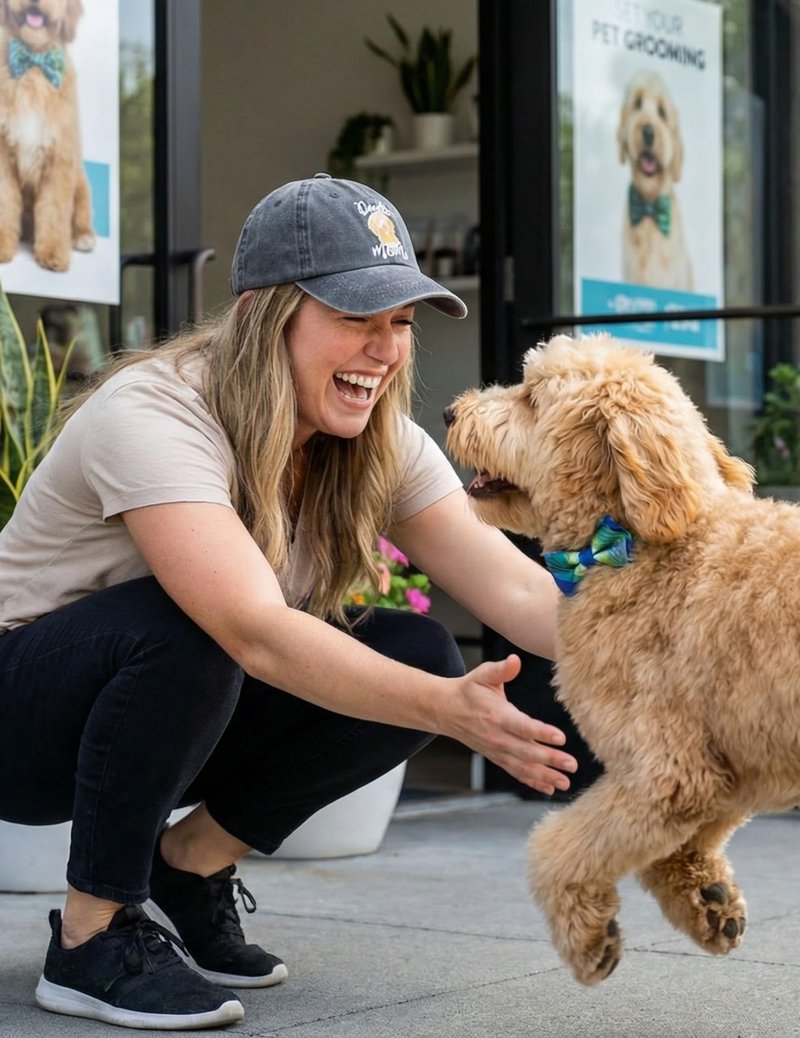 InnoBeta Goldendoodle Gifts for Women, Goldendoodle Dog Mom Gifts, Dog Lovers Gifts, Adjustable Vintage Baseball Cap Washed Cotton Embroidered Hat, Goldendoodle Mom
