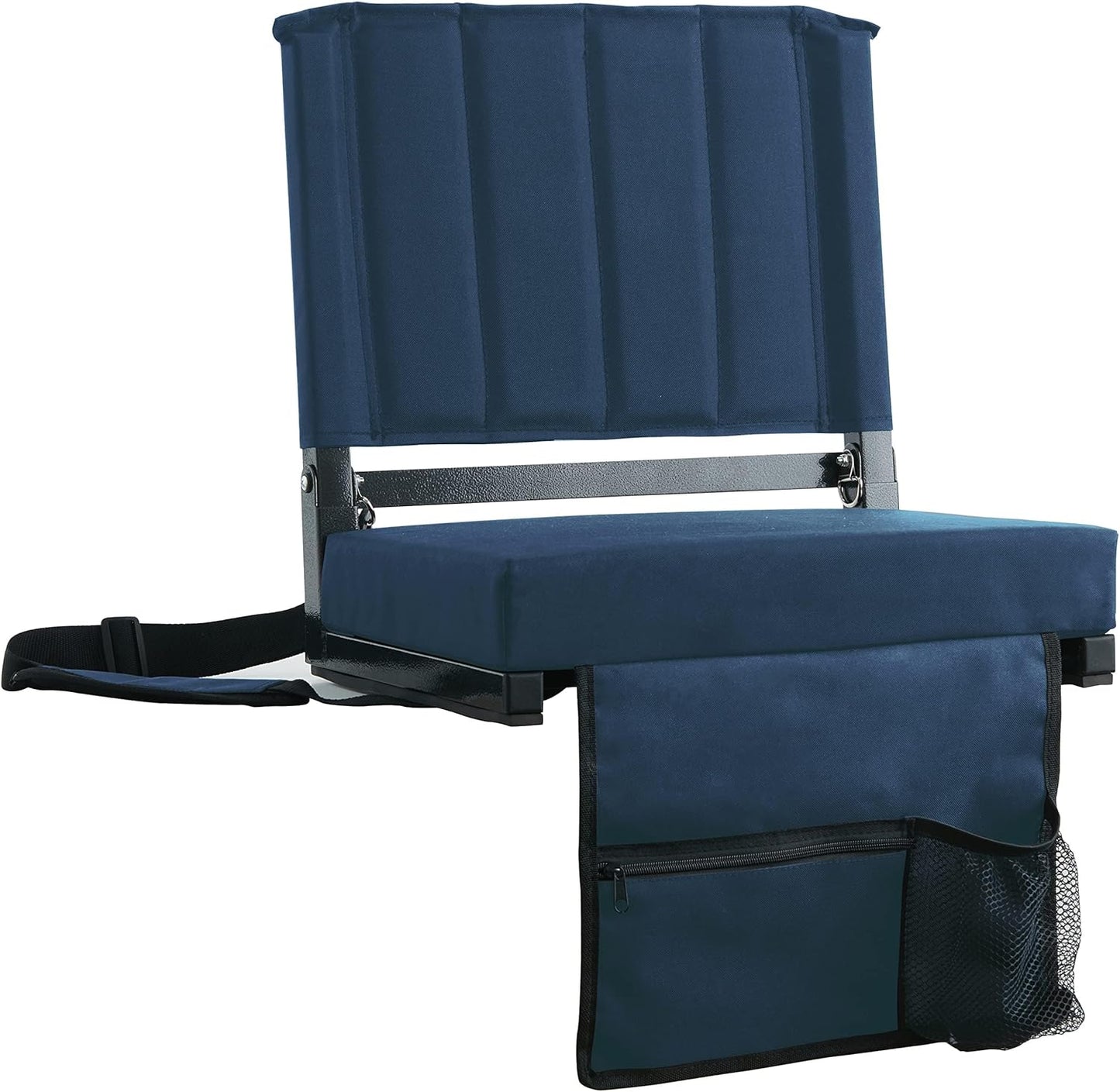 Sport Beats Stadium Seats - Comfortable Bleacher Chairs with Back Support & Cushion | Navy Blue, 1pc - 17" W x 12" D x 16.5" H