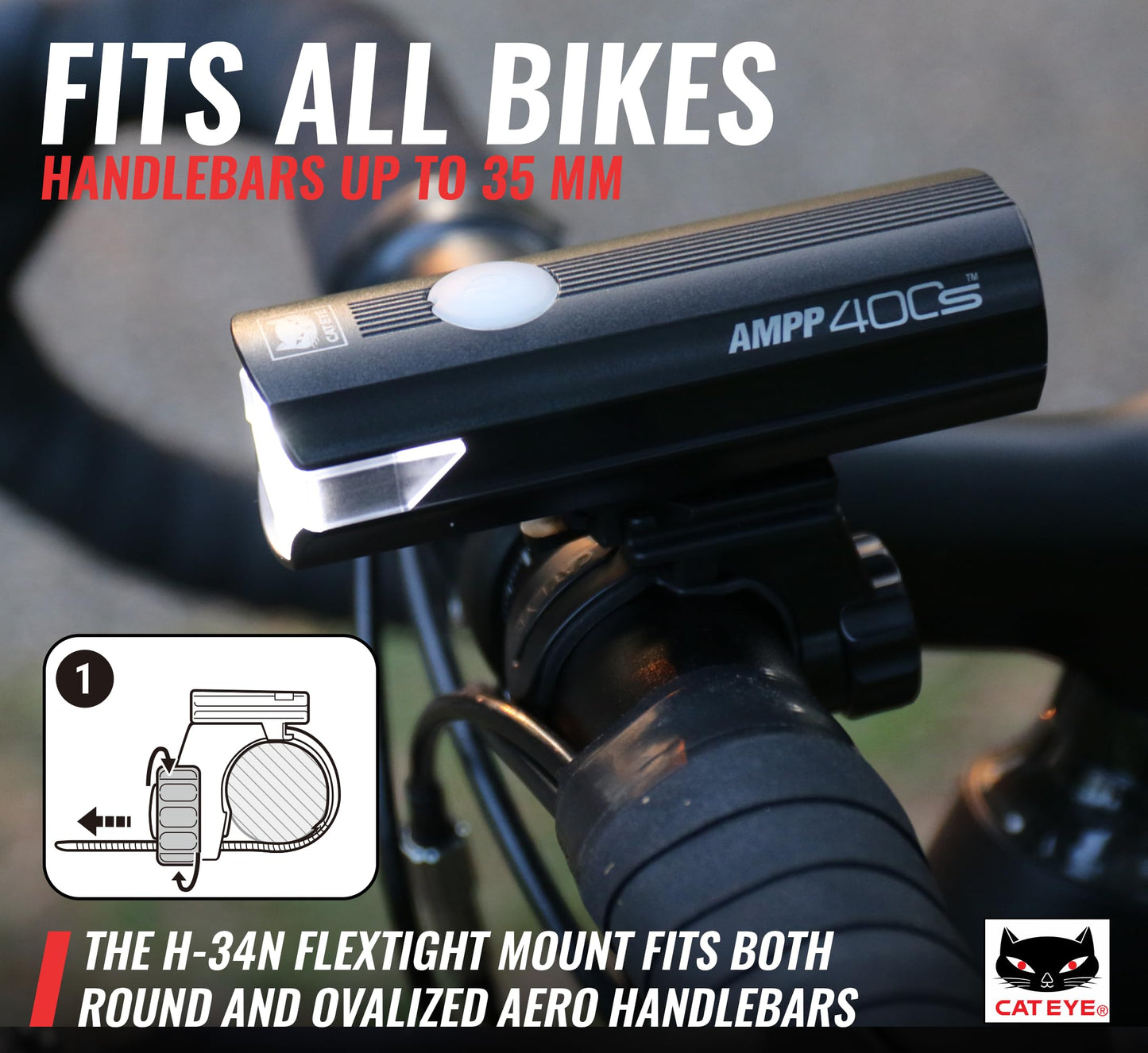 CATEYE AMPP USB Rechargeable Bike Headlight
