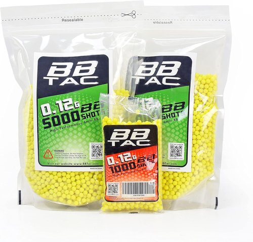BBTac Airsoft BBS | .12g 11,000 Rounds 6mm BB Pellets - Lightweight Ammo for Airsoft Guns