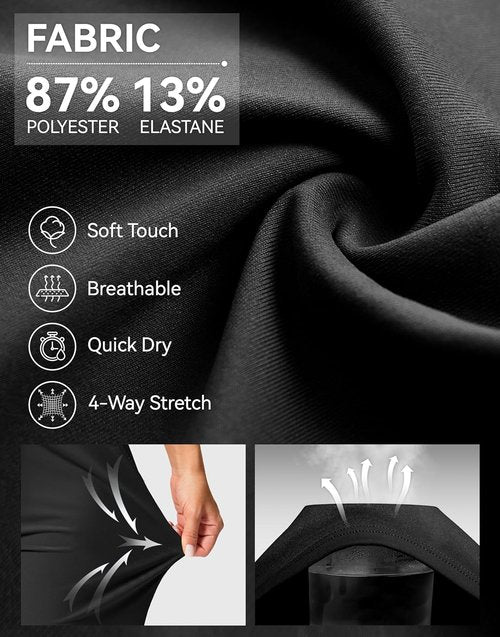 G GRADUAL Bermuda Shorts for Women - High Waisted, Knee Length with Pockets for Athletic Workouts