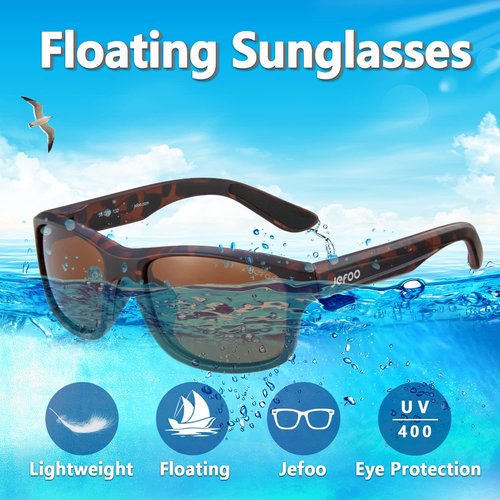 Jefoo Sports Polarized Sunglasses for Men Driving Cycling Fishing Sun Glasses UV400 Protection Floating Sunglasses