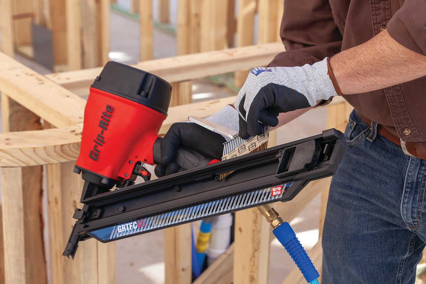 Grip-Rite GRSP8DRHG Clipped Head 2-3/8-inch by .113-inch by 30 Degree Paper Collated Ring Shank Hot-Dip Galvanized Framing Nail, 2,500 per Box