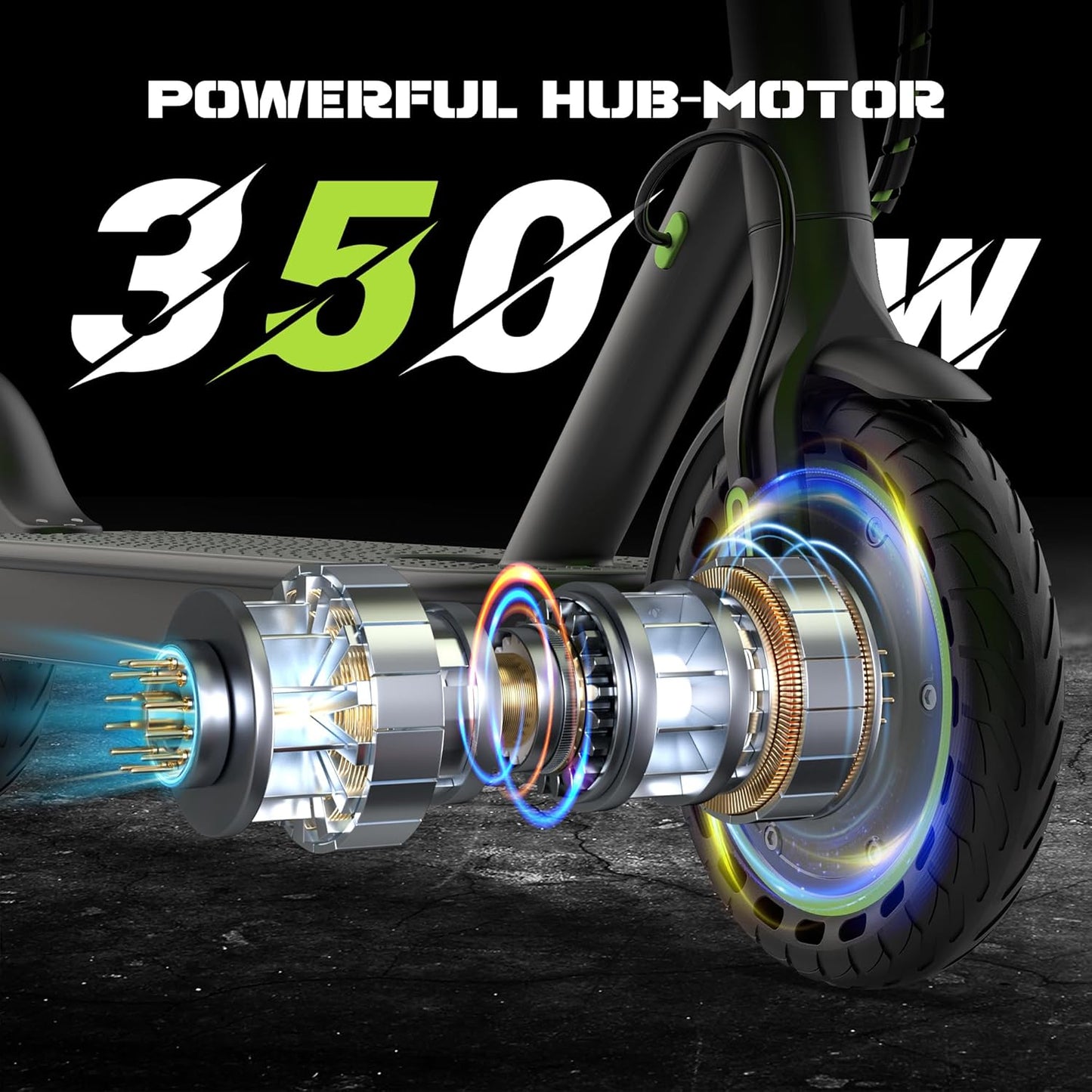 WERHY Electric Scooter - Powerful 350W/500W Motor | 19/22 MPH Max Speed, 15-28 Miles Range, Lightweight & Foldable