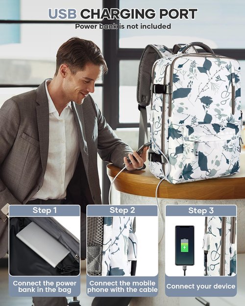 WONHOX Vacuum Seal Backpack for Travel with Air Pump Vacpack Carry on Flight Approved Compression Daypack Laptop Space Saver Bags Storage with Vacuum System 18x14x8 inches Travel Bag Women LeafWhite