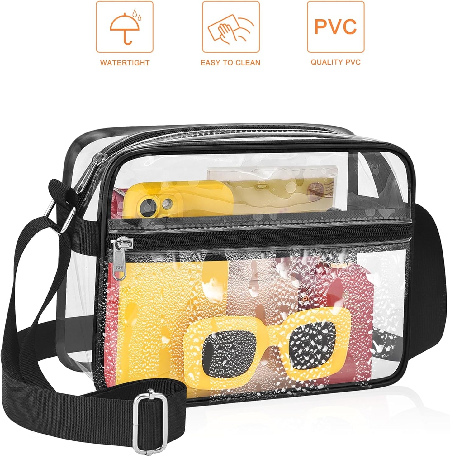 MAY TREE Clear Stadium Bag - Stylish Messenger for Concerts & Sports Events | Durable & Versatile
