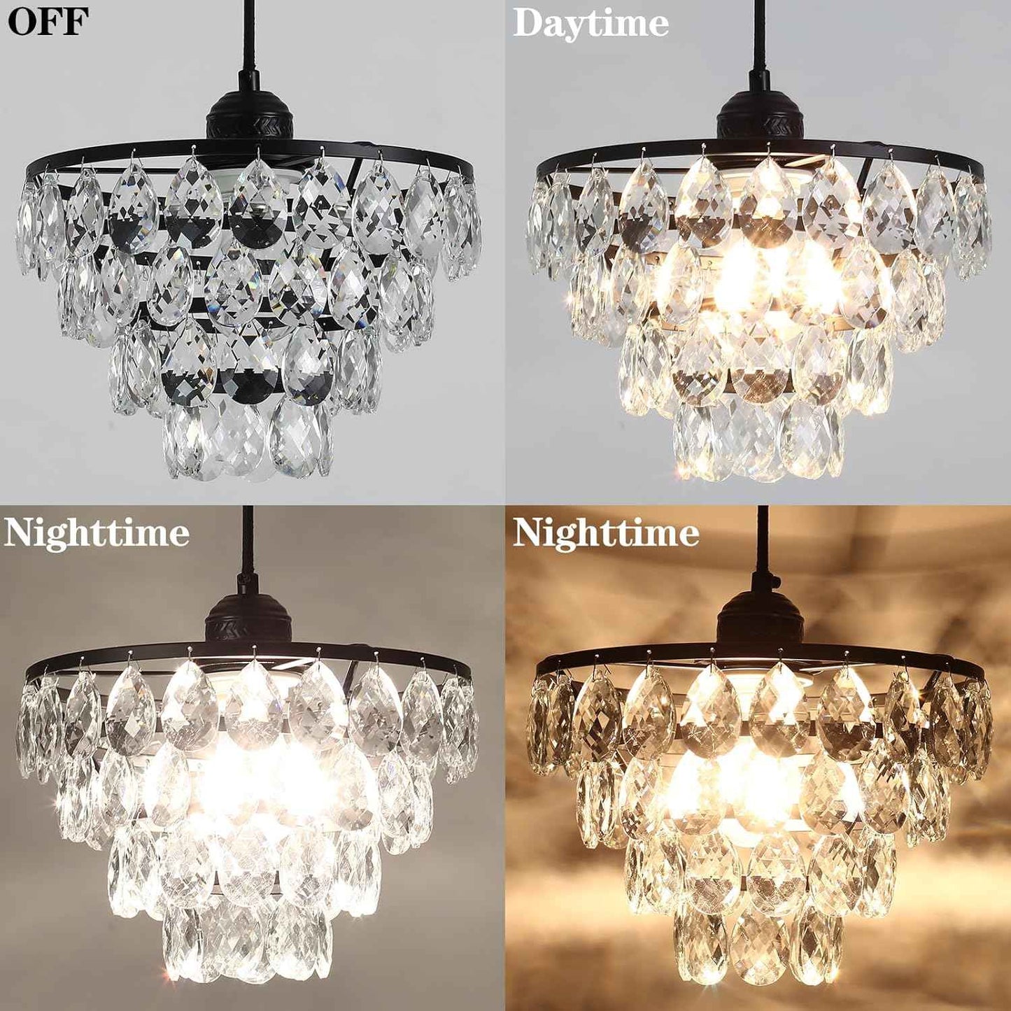 Gold Crystal Mini Chandelier - Modern Flush Mount Ceiling Light for Hallway & Bedroom