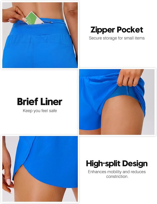 BMJL Women's High Waisted Athletic Shorts - Comfy 2" Liner for Gym & Running