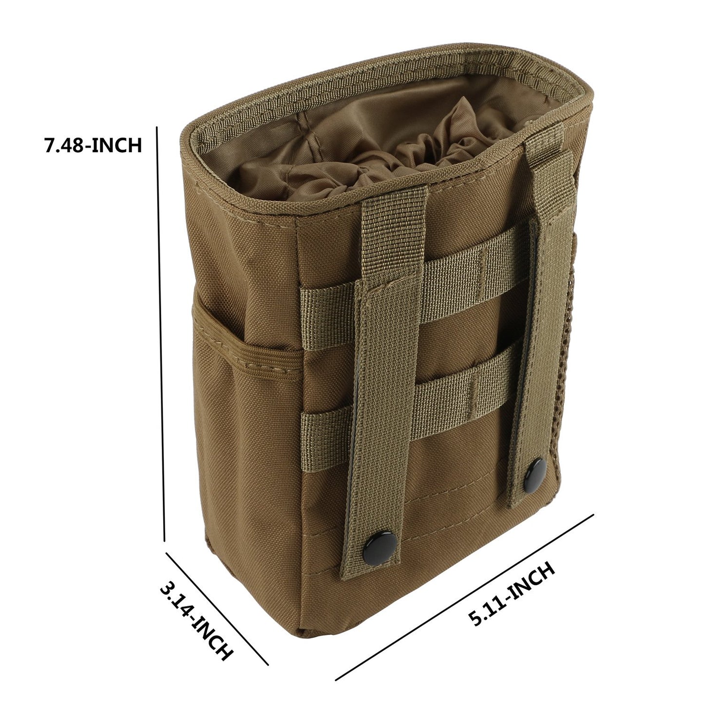 Chalk Bag for Rock Climbing, Rock Climbing Gifts Gear Accessories - Chalk Bag Bucket with Bottle Clip Drawstring Closure Gym Wall, Rock Climbing Chalk Bag Khaki
