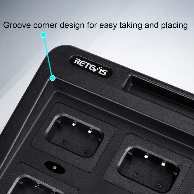 Retevis RT48 Walkie Talkie Charger, Six-Way Multi Unit Charger ONLY Compatible with Retevis RT48 Two Way Radios and Batteries, Walkie Talkie Charging Station with Removable Socket(1 Pack)