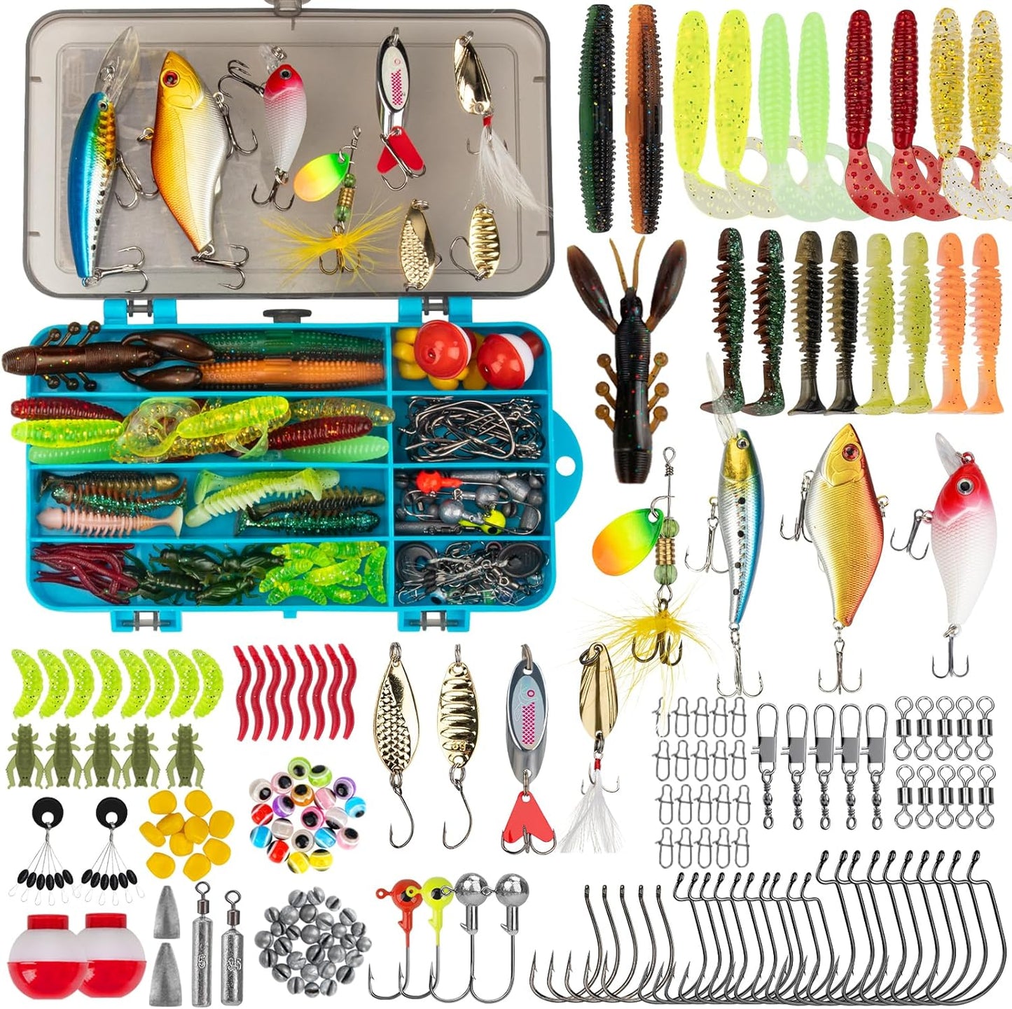THKFISH Fishing Lures Kit - Complete Bass Fishing Gear with Topwater Baits & Accessories | Freshwater Tackle Box