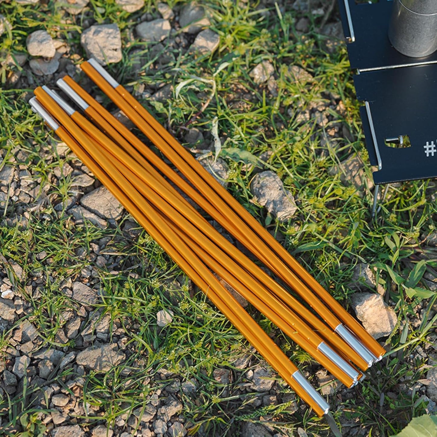 TRIWONDER Tent Poles Replacement Aluminum Camping Rod Accessories Pre-Assembled Tent Pole Repair Kit, 2 Pcs