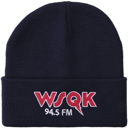 Bioworld Stranger Things WSQK Embroidery Navy Acrylic Yarn Standard Cuff Beanie