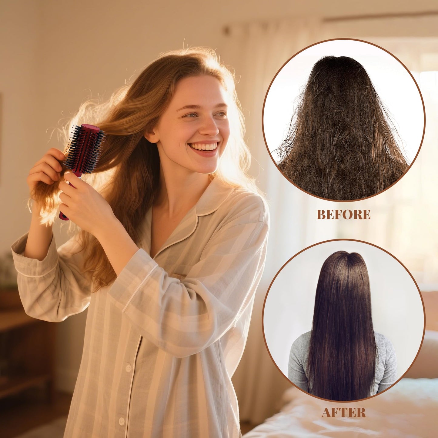 Meejune Hair Brush with Hidden Storage - Diversion Safe for Jewelry, Cash & Valuables - Comb Cash Holder for Home & Vacation Use (Red)