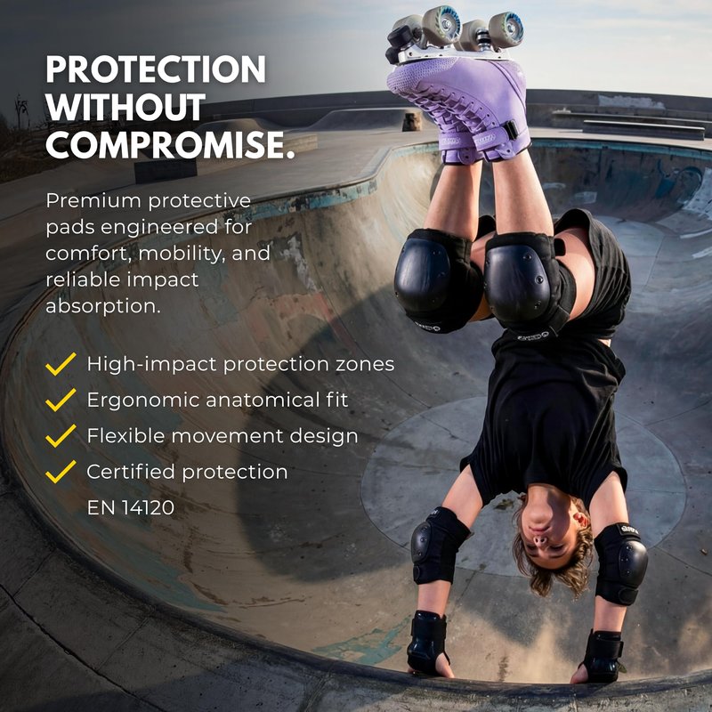 Bont Adult Knee Skate Pads Protection for Inline skate, Roller Derby, Roller Park Ice Skate, Skateboard, Scooter (Medium)