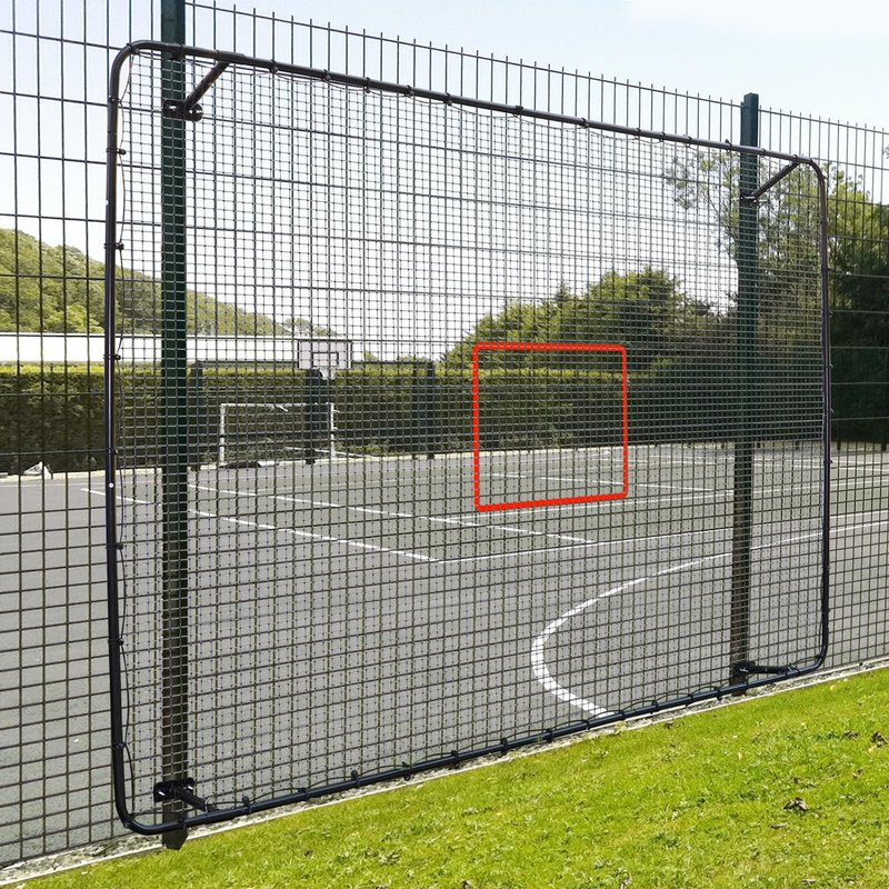 MegaNets Fence-Mount Tennis Rebounder Net 12x8FT – Space-Saving Tennis Practice Wall with Adjustable Rebound Angle – Solo Training Net Fits Most Fence Poles, Heavy-Duty Frame for Outdoor Practice