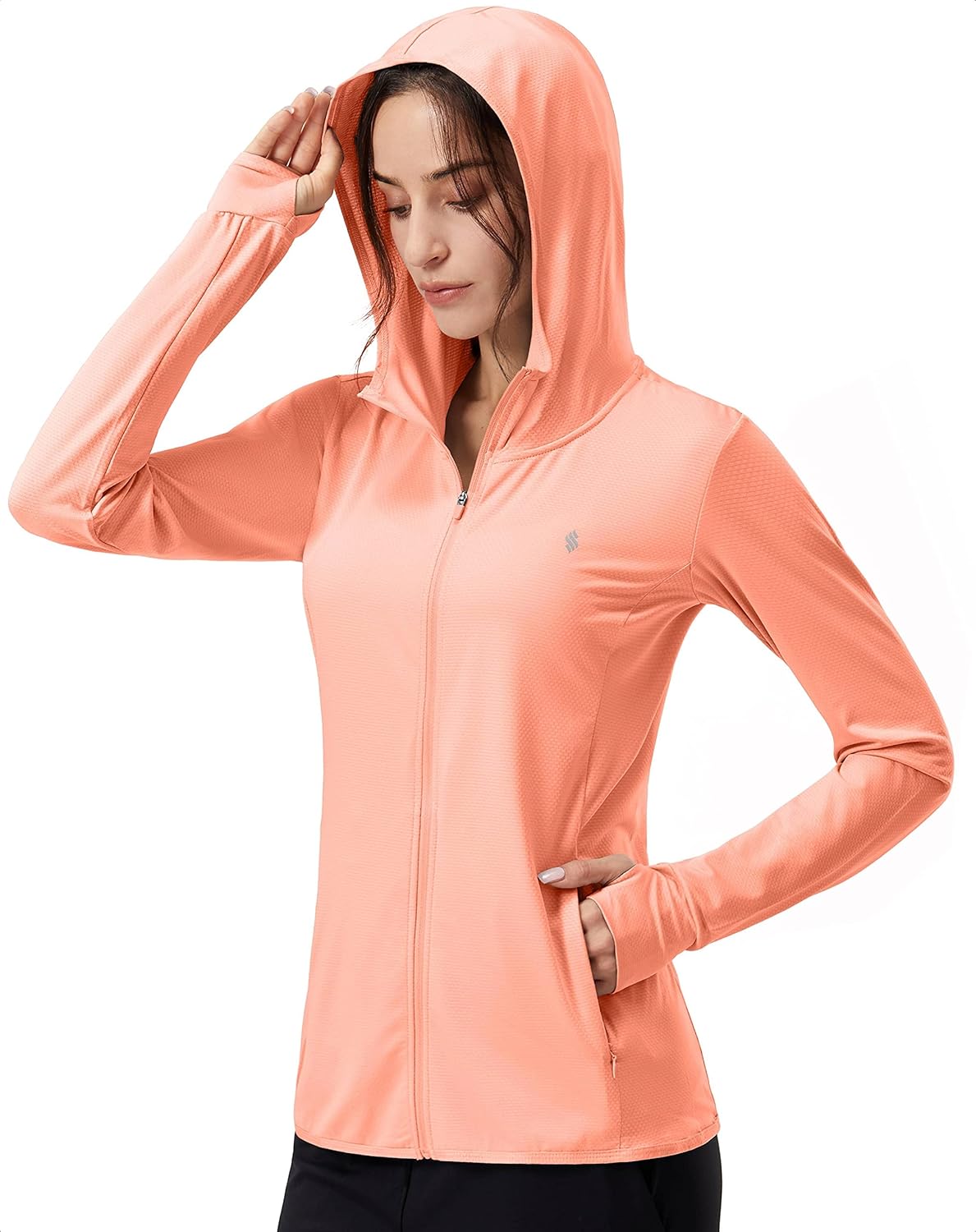 Soothfeel Women's Sun Protection Hoodie Jacket - Lightweight UPF 50+ Long Sleeve with Pocket | Ideal for Hiking