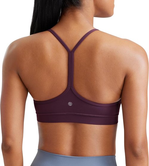 CRZ YOGA Butterluxe Y-Back Sports Bra for Women - Padded Racerback Yoga Top in Various Sizes