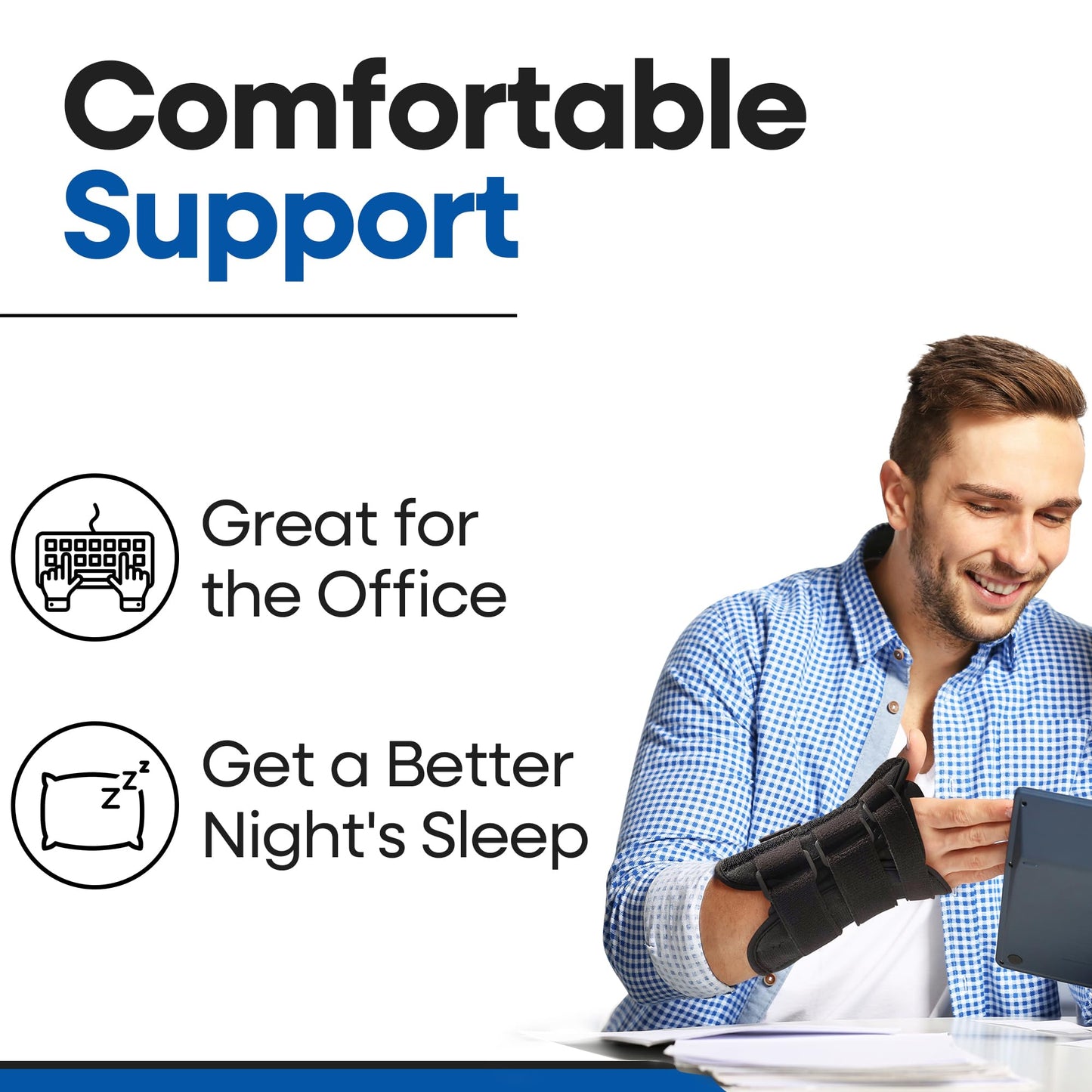Thumb Spica Splint & Wrist Brace | Both a Wrist Splint & Trigger Thumb Brace to Support Sprains, Tendinosis, De Quervain's Tenosynovitis, Fractures | Arthritis & Carpal Tunnel Pain (Right Hand S/M)