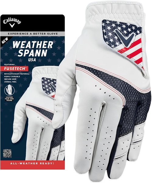 Callaway Golf Weather Spann Glove - Premium Grip & Comfort for Optimal Performance | Size: Medium