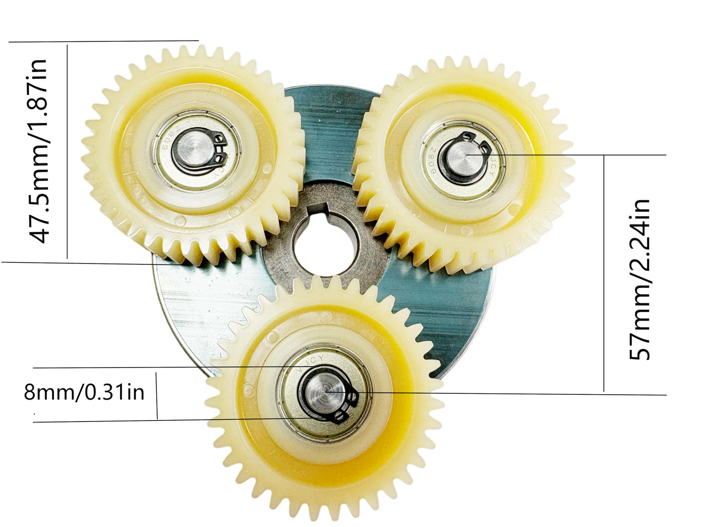 INXING 36T Nylon Planetary Gear Clutch Kit - Left Cable Exit for 500W-1000W E-Bike Hub Motors | Compatible with Fat Tire and Retro E-Bikes
