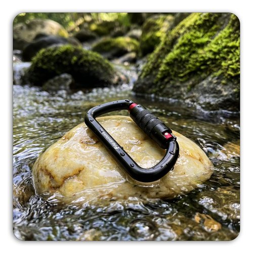 3 inch Locking Carabiner Clips-Twist Auto Lock Caribeener, Heavy Duty Keychain Key carabeaner Hooks, 7075 Aerial Aluminum Ultra Light, for Hammock, Hiking, Yoga Swing, Camping, Backpack, Black,3pack