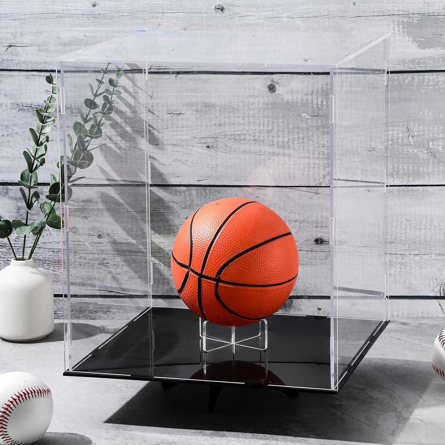 Mudder Acrylic Ball Stand - Clear Display Holder for Basketball, Soccer & More | 3.54 x 1.3 Inch