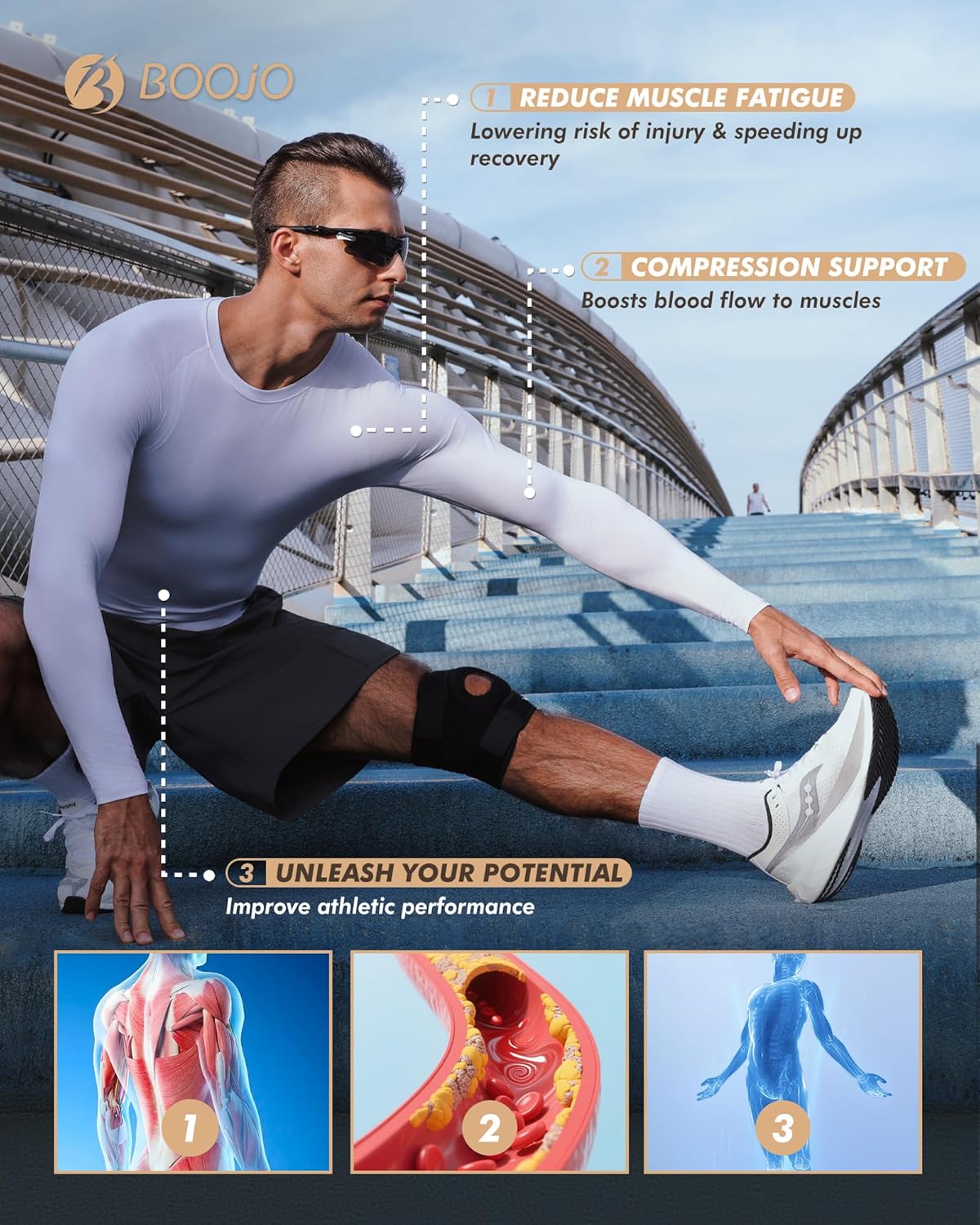 Skiennix Long Sleeve Compression Shirts - 5 Pack Black Quick-Dry Base Layer for Athletic Workouts