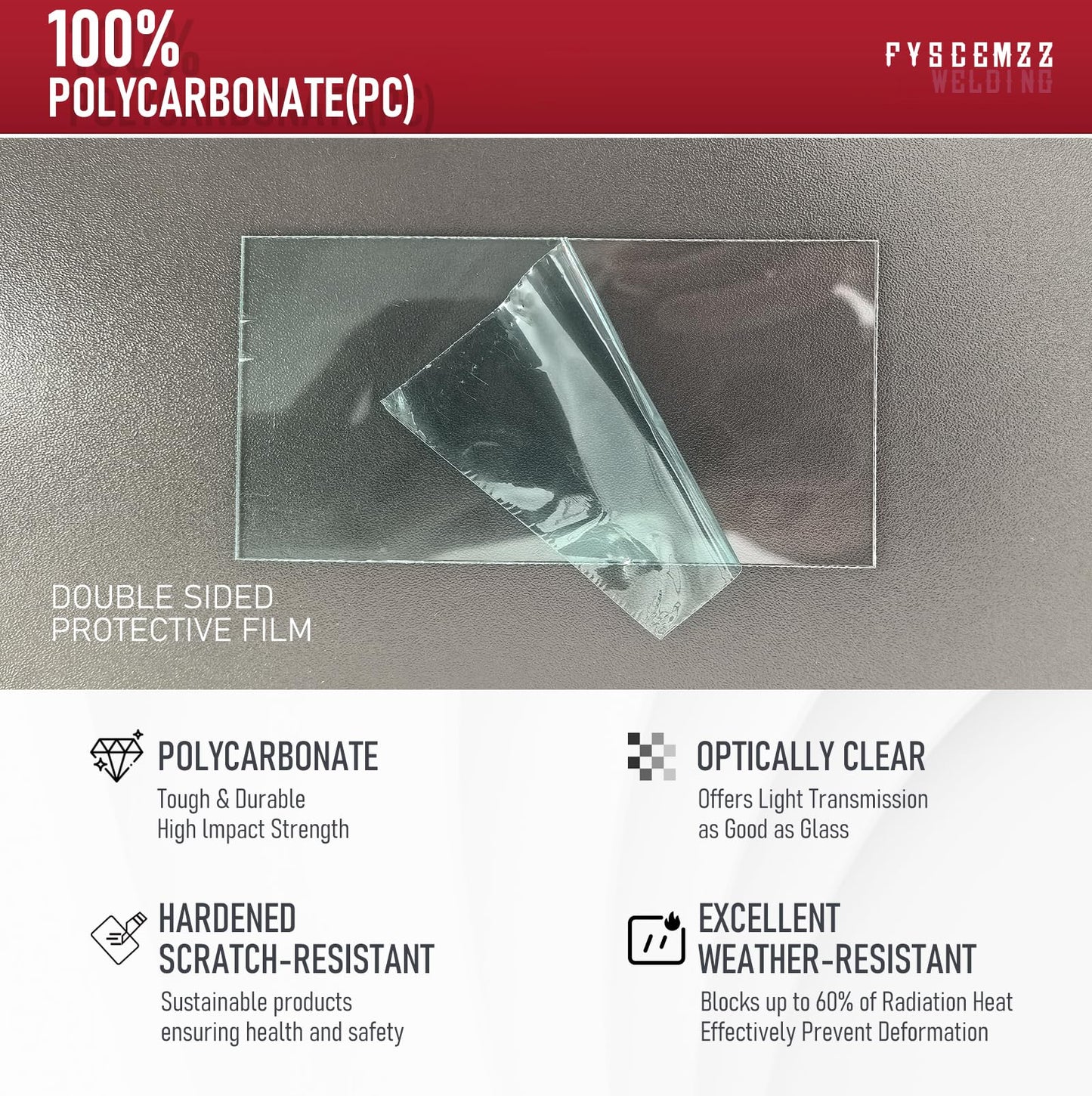 216327 4-3/16" x 2-1/2" Inside Lens Cover for Use with Elita, Digital Elita, T94 and Titanlem (10 Pack)